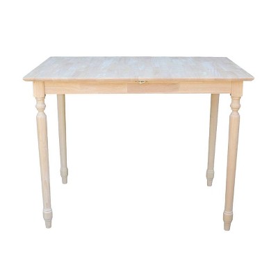 Rustic Solid Wood Extendable Counter Height Dining Table