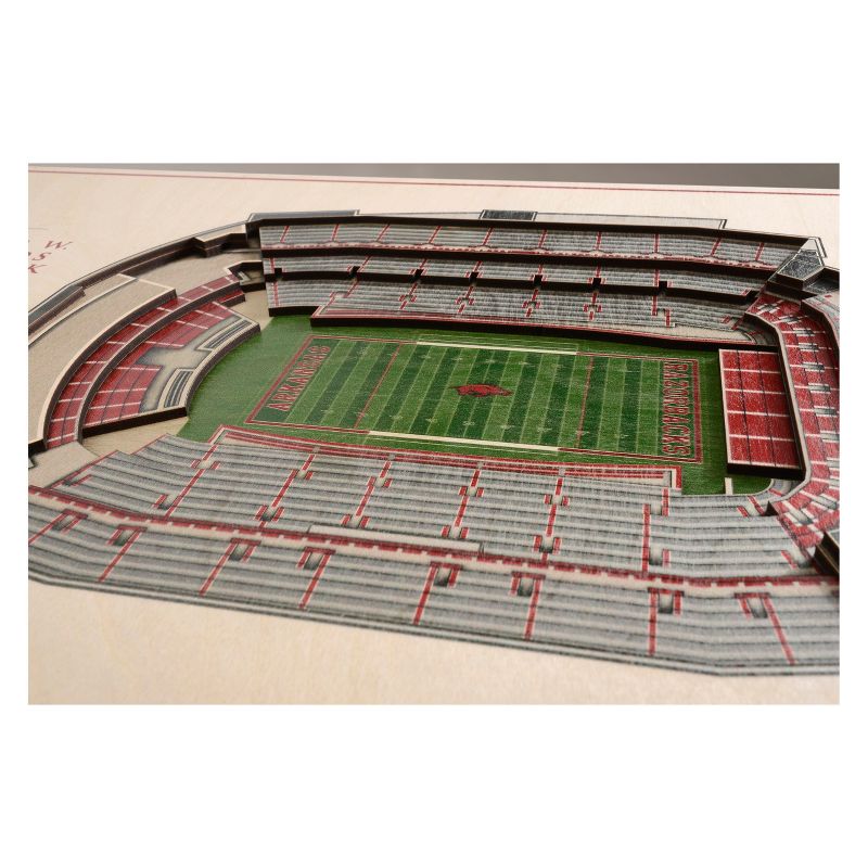 NCAA Arkansas Razorbacks 5-Layer Stadiumviews 3D Wall Art, 2 of 6