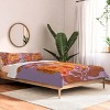 Deny Designs 3pc King Gigi Rosado Orange Flowers Comforter and Pillow Sham Set Orange: Abstract Design, Non-Woven Fabric, Machine Washable - 2 of 4