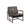 NicBex PU Accent Chair,Upholstered Living Room Chairs with Mid-Height Tufted Back and Metal Frame,Cozy Armchair,Accent Chairs for Living Room - 3 of 4