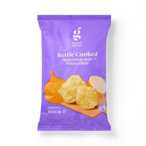Maui Onion Kettle Cooked Potato Chips - 8oz - Good & Gather™ - 1 of 3
