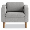 HON Parkwyn Series Club Chair, 33" x 26.75" x 29", Gray Seat, Gray Back, Oak Base - 2 of 4