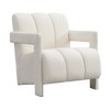 Modern Minimalist Armchair with L-Shaped Armrests, 26.3" Polyester Lounge Chair - 3 of 4