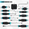 Itopfox 12-Piece Magnetic Screwdriver Set with Phillips and Slotted Tips, S2 Alloy Steel, Includes Magnetizer Demagnetizer and Offset Screwdriver - 2 of 4