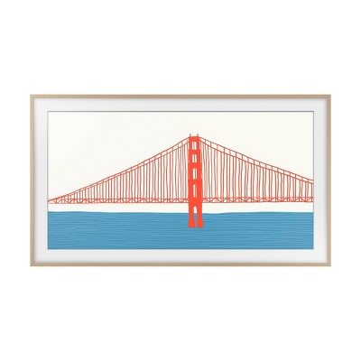 Modern Teak Customizable Bezel for 50" Samsung Frame TV