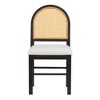 VYNXARIA Retro Upholstered Chairs with Rattan Backrests for Dining Room and Kitchen (Espresso) - 2 of 4