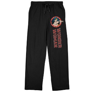 Wonder Woman Female Warrior Men's Sleep Pajama Pants - 1 of 3