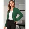 INSPIRE CHIC Women's Collarless Work Office Long Sleeve Cropped Blazers - 2 of 4