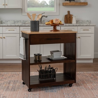 Linon Alix Kitchen Cart - Thumbnail 3