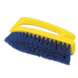 Rubbermaid Commercial FG648200COBLT Long Handle 6 in. Scrub Brush - Yellow/Blue