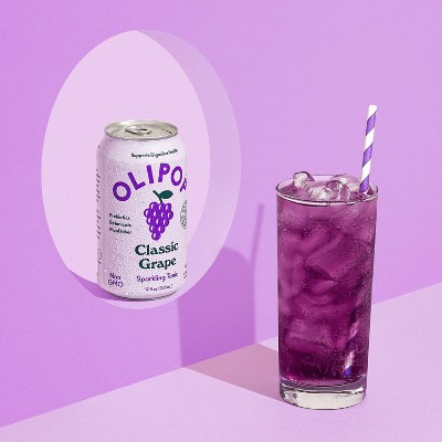 OLIPOP Classic Grape Prebiotic Soda - 12 fl oz_3