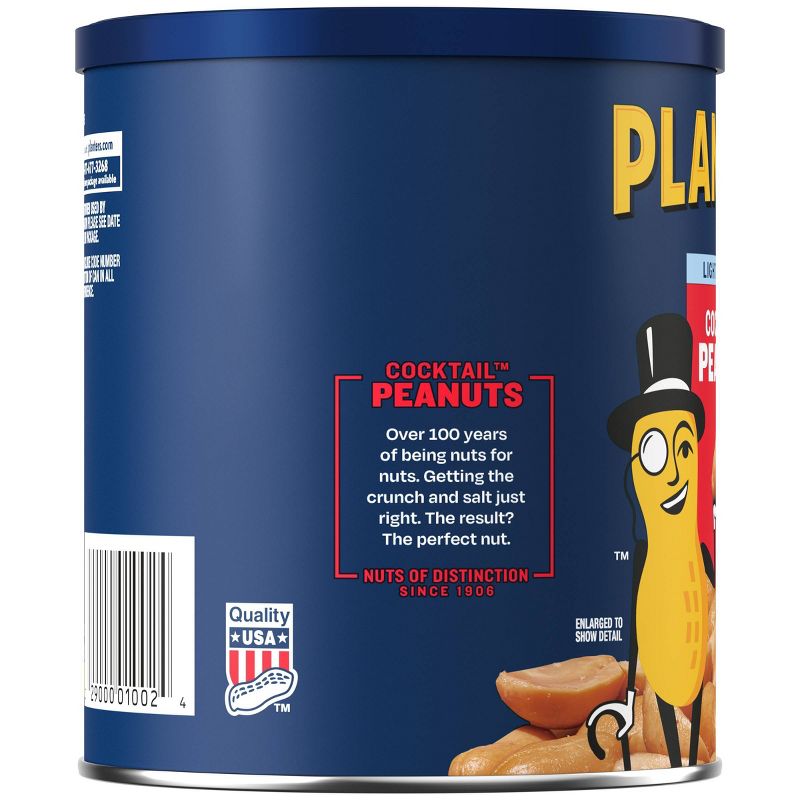 Planters Lightly Salted Made With Sea Salt Cocktail Peanuts - 16oz, 5 of 10