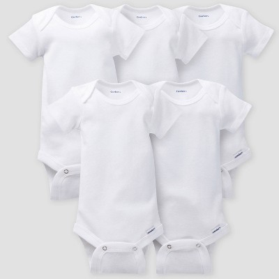 Gerber Baby 5pk Short Sleeve Onesies - White 24M