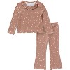 Modern Moments by Gerber Baby and Toddler Girls' 2-Piece Ruffle Collar Top and Flare Pant Set - 2 of 4