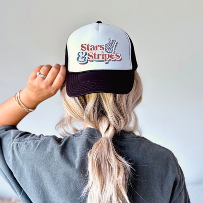 Stars and Stripes Distressed Adult Foam Trucker Hat