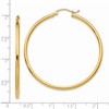 Black Bow Jewelry 2mm, 14k Yellow Gold Classic Round Hoop Earrings, 45mm (1 3/4 Inch) - 4 of 4