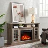 VYNXARIA Classic Gray Wash TV Media Stand with 23" Fireplace Inset for TVs up to 65inch - 3 of 4
