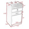 Salon Styling Station With 2 Drawers, 2 Hair Dryer Holders & 1 Cabinet, Budget Hair Styling Salon Trolley Cart For Hair Stylist - 2 of 4