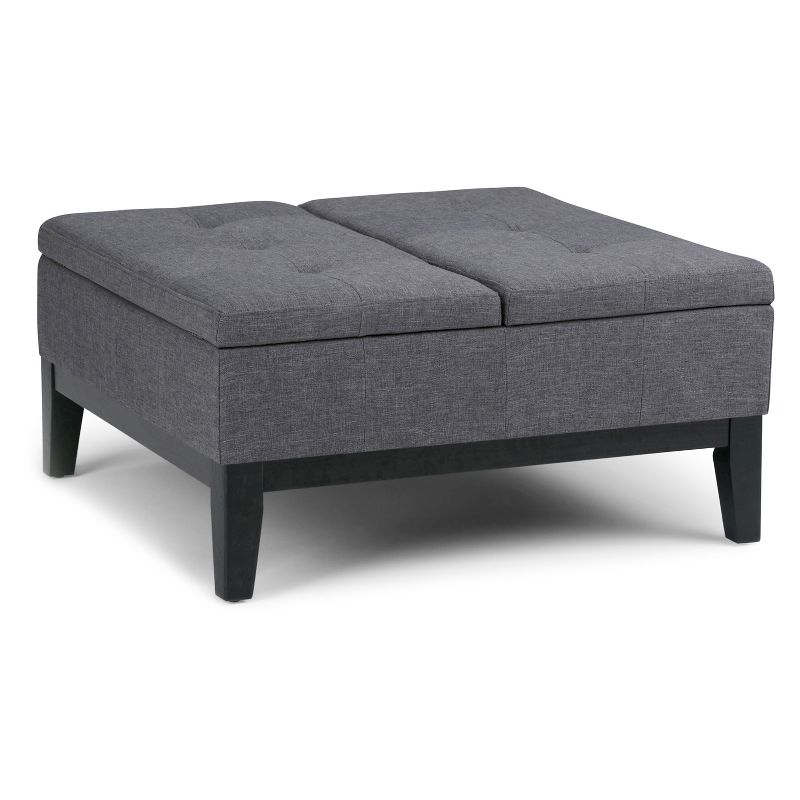 Lancaster Square Coffee Table Storage Ottoman - WyndenHall, 1 of 8