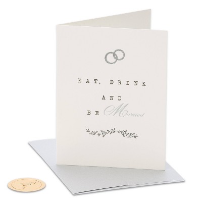 Card Wedding Eat Drink and Be Married - PAPYRUS