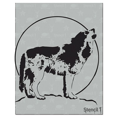 Stencil1 Wolf - Stencil 8.5" x 11"