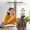 MaseiKar Basic Mini Desk Tripod for iPhone&Camera with 3 Way Pan Tilt Head,Handle&Remote,Metal Portable Table Top Video Phone Tripod with 1/4" Plate - 2 of 4