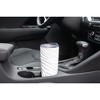 Elanze Designs 20 oz Stainless Steel On the Go Insulated Travel Tumbler With Push Top Lid, White Zebra Print White - 3 of 4