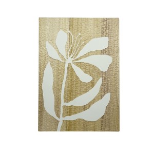 VIP Wood 36.02 in. Brown Engraved Floral Wall Art - 1 of 1