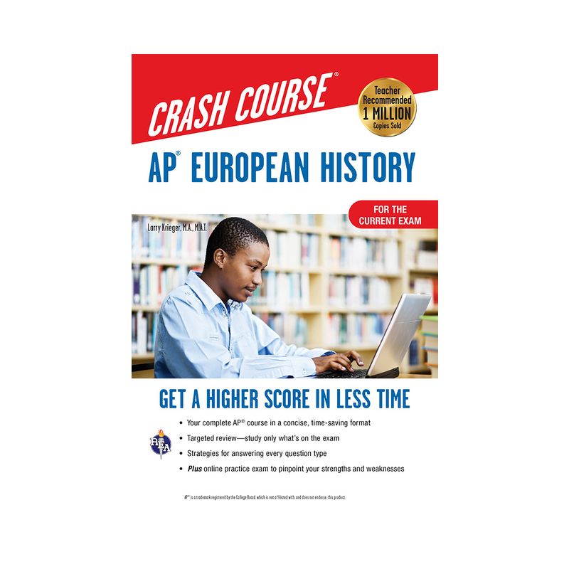 Ap(r) European History Crash Course, Book + Online - (Advanced Placement (AP) Crash Course) 3rd Edition by  Larry Krieger & Patti Harrold (Paperback), 1 of 2
