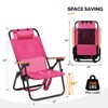 Karl Home Patio Blakc Aluminum Beach Chair(Set of 1) - 2 of 4