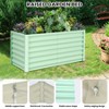 Orieon 2-Pack Galvanized Raised Garden Beds 6x3x2FT Outdoor Large Planters with Open Base, Safety Edge, and Glove for Vegetables & Flowers - 2 of 4
