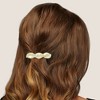 Unique Bargains Women's Tortoise Shell French Hair Barrettes White Brown 2 Pcs - 2 of 4
