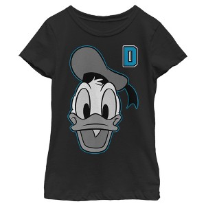 Girl's Disney Donald Portrait T-Shirt - 1 of 4
