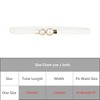 INSPIRE CHIC Women's Skinny Stretchy Gold Pearl Buckle Elastic Thin Waistband - 4 of 4