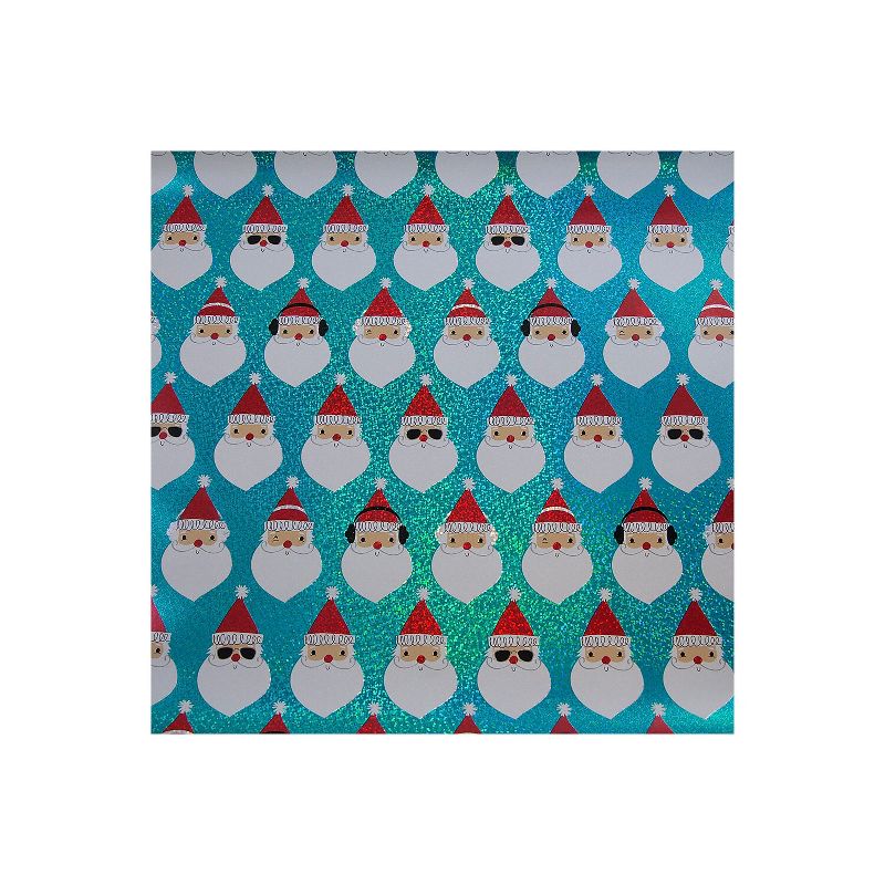 JAM Paper Assorted Gift Wrap Christmas Wrapping Paper 100 Sq. Ft Total Holographic Merry Christmas, 4 of 6