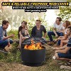 Acekool 26" Wood Burning Fire Pit with Grill & Cover - Outdoor Camping & Backyard Fireplace - 4 of 4