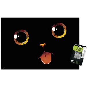 Trends International Tobe Fonseca - Black Cat Minimalist Tongue Unframed Wall Poster Prints - 1 of 4