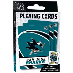 MasterPieces Family Games - NHL San Jose Sharks Playing Cards - Officially Licensed Playing Card Deck for Adults, Kids, and Family