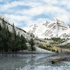 HomeRoots Snowy Mountain Landscape  Black Framed Wall Art - 4 of 4