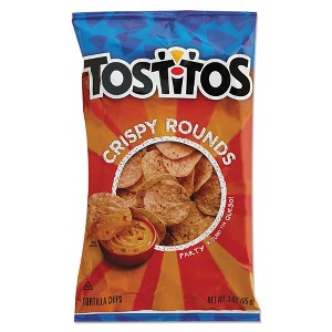 Tostitos Tortilla Chips Crispy Rounds, 3 oz Bag, 28/Carton - 1 of 4