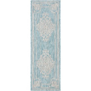 Courtyard CY8212 UV & Stain Resistant Non-Shedding Power Loomed Indoor/Outdoor Rugs - Safavieh - 1 of 4
