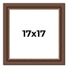 PosterPalooza | Square Traditional Brown Picture Frame - UV Acrylic, Foam Board Backing, Hanging Hardware - 2 of 4