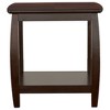 Chic Crate-Modern Farmhouse Entryway End Table - Lower Shelf with Storage, Mixed Materials (Oak + Metal) for Living Room & Entryway (Cappuccino) - 4 of 4
