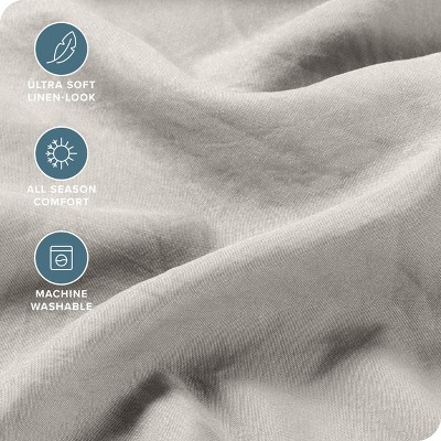 Twin XL Fog Sandwashed Microfiber Deep Pocket Sheet Set
