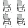 vidaXL Folding Patio Chairs 4 pcs Expanded Metal Mesh Anthracite - 2 of 4