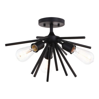 Vaxcel Estelle 3 - Light Flush Mount in  Matte Black