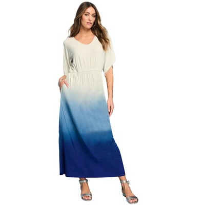 Roaman's Women's Plus Size Dolman Sleeve Maxi Dress