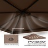 Gazebo Replacement Canopy for Model 01 -0153, 2-Tier Top Cover for 9.84' x 9.84' Gazebo - 4 of 4