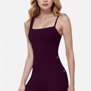 Anna-Kaci Active Women's Fitted Square Neck Tank Top with Spaghetti Straps - 1 of 4