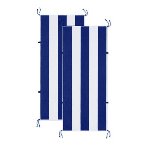 Arkwright Tie & Dry Beach Towels (Pack of 2), Ring Spun Cotton, Striped Color Options, 30x70 in. - 1 of 4